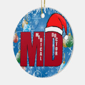 VERZIERUNGS-ARZT MD SANKT WEIHNACHTS KERAMIKORNAMENT (Links)