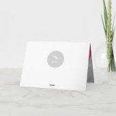 Verzierungs-Baum-rote funkelnde Feiertagskarte (Rückseite)