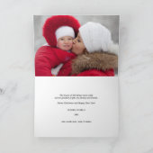 Verzierungs-Baum-rote funkelnde Feiertagskarte (Innenseite)