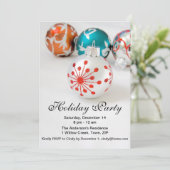 Verzierungs-Feiertags-Party Einladung (Stehend Vorderseite)