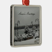 Verzierungs-Flussufer-Park Silbernes Ornament (Rechts)