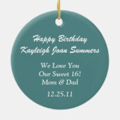 Verzierungs-Girly aquamariner Juwel-Band-Bonbon 16 Keramikornament (Hinten)