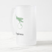 Verzierungs-Glück Mattglas Bierglas (Vorderseite Links)