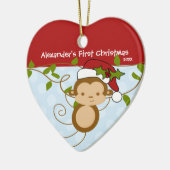 Verzierungs-Jungen-Sankt-Affe des Babys erster Keramikornament (Links)