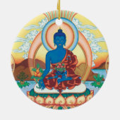 VERZIERUNGS-KERAMIK Medizin Buddha + 8 Med.Buddhas Keramikornament (Hinten)