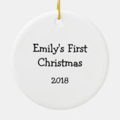 Verzierungs-kundenspezifisches Baby-Geschenk des Keramikornament (Hinten)