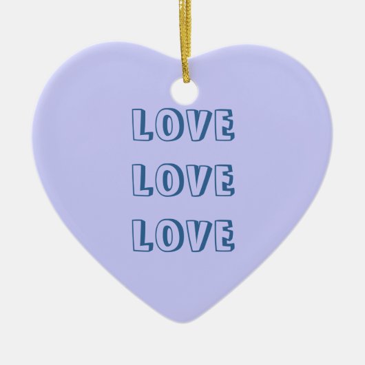 Verzierungs-Liebe Keramik Ornament (Vorne)