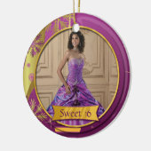 Verzierungs-lila Goldbonbon 16 Keramik Ornament (Links)