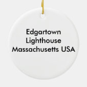 Verzierungs-Martha's Vineyardleuchtturm Keramikornament (Hinten)