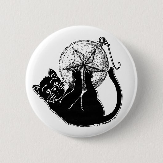 Verzierungs-Miezekatze Button (Vorderseite)