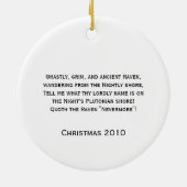 Verzierungs-Rabe, der Gericht hält Keramikornament (Hinten)