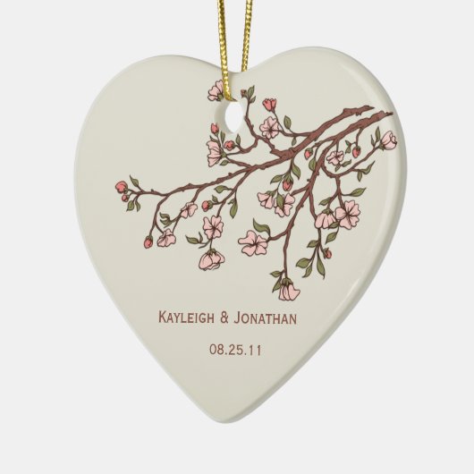 Verzierungs-rosa Kirschblüten, die Andenken Keramik Ornament (Links)