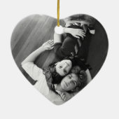 Verzierungs-Rosa und Sahneblumenhochzeits-Andenken Keramikornament (Hinten)