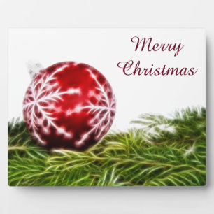 Verzierungs-und Tannen-Fraktal - frohe Weihnachten Fotoplatte