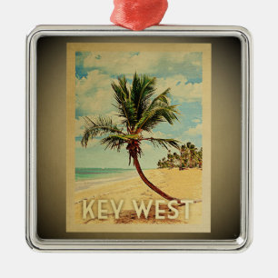 Verzierungs-Vintage Reise Key West Florida Silbernes Ornament