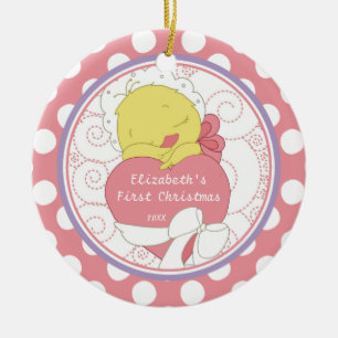 Verzierungs-wertvolle Ente des Babys erste Keramikornament