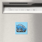 Verzogenes blaues Cartoon-Auto Magnet (In Situ (Geschirrspüler))