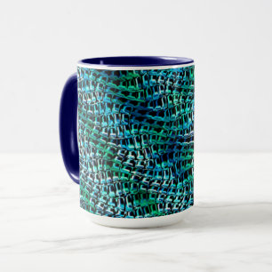 Verzogenes und welliges Jutesackgitter, grünlich c Tasse
