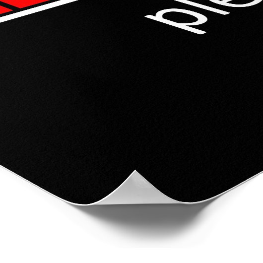 Verzögern Bitte warten Poster (Ecke)