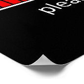 Verzögern Bitte warten Poster (Ecke)