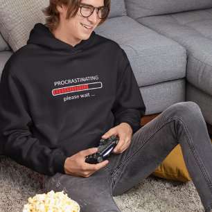 Verzögern Bitte warten Sie auf einen Lazy Day Hoodie