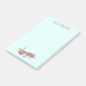 Verzögern Niedlicher Säuglingsschwellen auf Zweig Post-it Klebezettel (angewinkelt)