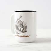 Verzögern Sie nicht! Wonderland Zweifarbige Tasse (Vorderseite Links)