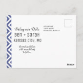 Verzögern Sie unseren Termin Postkarte (Rückseite)