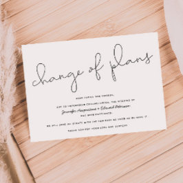 verzögert | Storniert | Änderung der Pläne für Hoc Einladung