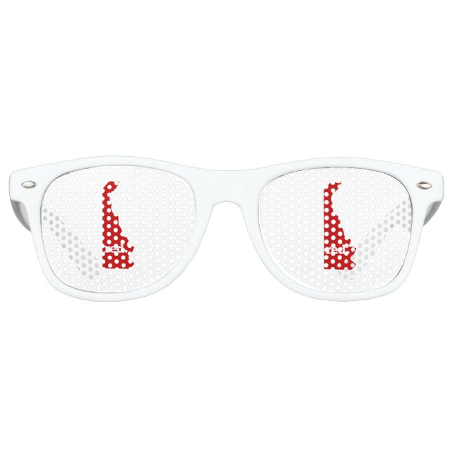 VERZÖGERTER ROTER STAAT PARTYBRILLE (Vorderseite)