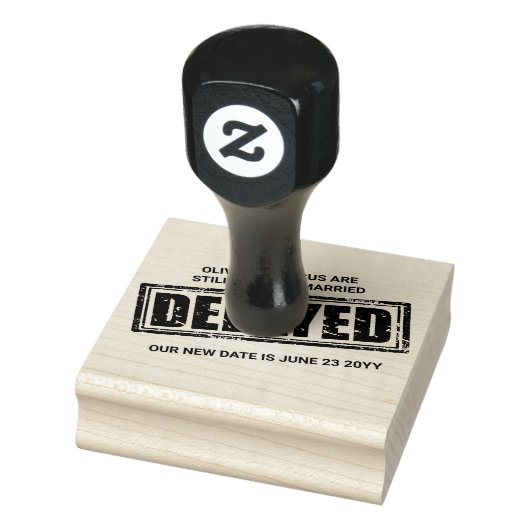 Verzögertes Hochzeitsereignis mit Ihrer neuen Date Gummistempel (Stempel)