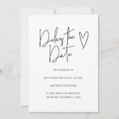 Verzögerung der Änderung der Pläne Einfache Einlad Save The Date (Vorderseite)