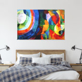 Verzögerung - Rundformen, Sonne, Mond Leinwanddruck (Insitu (Schlafzimmer))