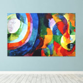 Verzögerung - Rundformen, Sonne, Mond Leinwanddruck (Insitu (Holzboden))