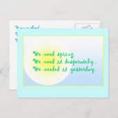 verzweifelt nach Frühling suchen Postkarte (Vorne/Hinten)