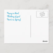 verzweifelt nach Frühling suchen Postkarte (Rückseite)