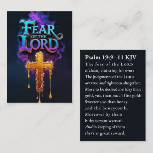 Verzweifelte Darkwave   Psalm 19:9–11 KJV Karton Visitenkarte