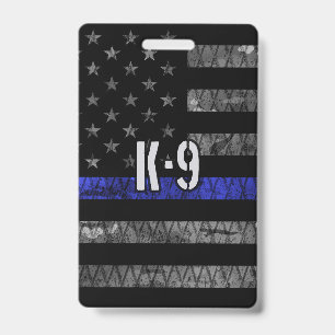 Verzweifelte K-9-Einheit Polizeiflagge Ausweis