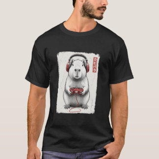 Verzweifelter Gamer japanische Kunst lustiges Capy T-Shirt