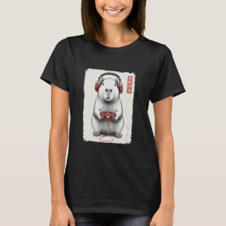 Verzweifelter Gamer japanische Kunst lustiges Capy T-Shirt
