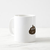 Verzweifelter wütender Cartoon Kot Kaffeetasse (Vorderseite Links)
