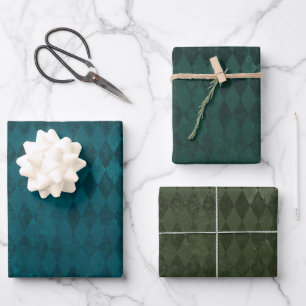 Verzweifeltes Harlekin-Muster Geschenkpapier Set