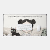 Verzweiflung eines Katzen liebenden Lesers Schreibtischunterlage (Tastatur & Maus)