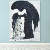 Verzweiflung Gothic Angel Sad Canvas Print Leinwanddruck (Insitu (Holzboden))