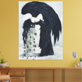 Verzweiflung Gothic Angel Sad Canvas Print Leinwanddruck (Insitu (Wohnzimmer))