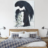 Verzweiflung Gothic Angel Sad Canvas Print Leinwanddruck (Insitu (Schlafzimmer))