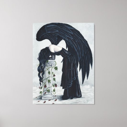 Verzweiflung Gothic Angel Sad Canvas Print Leinwanddruck (Vorderseite)