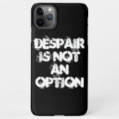 Verzweiflung ist keine Option Schwarz-weißer Glaub iPhone Hülle (Rückseite)
