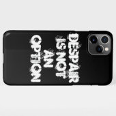 Verzweiflung ist keine Option Schwarz-weißer Glaub iPhone Hülle (Rückseite (Horizontal))