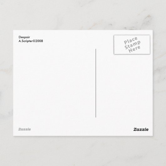 Verzweiflung Postkarte (Rückseite)